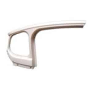 Skjold v/siderude, bag (venstre) (metal blå)