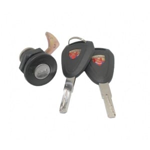 Låsecylinder t/bagageboks m/2 nøgler