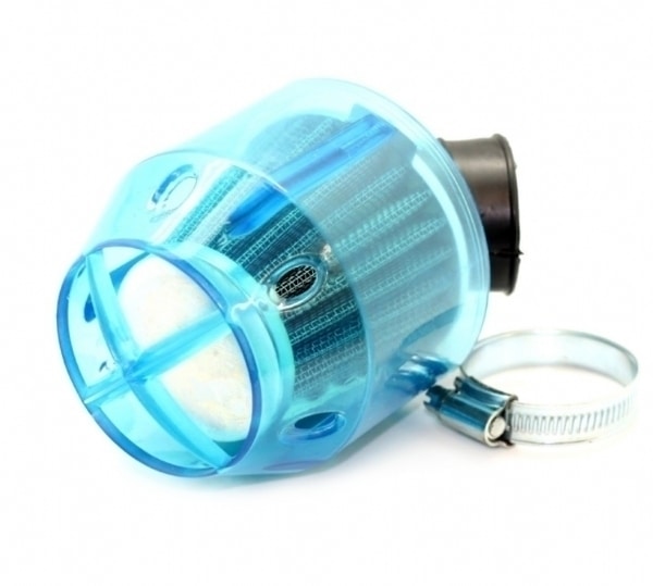 Powerluftfilter 35mm Blå 45° (stor)