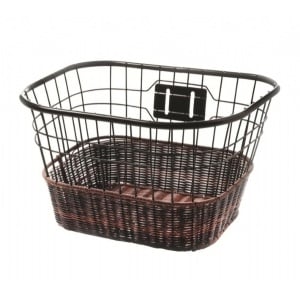 Kurv (mørk træ flet)