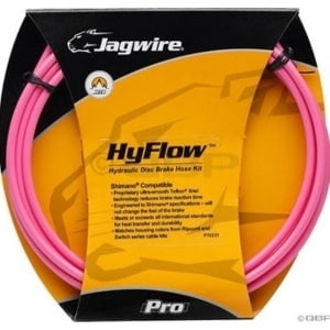Bremsekabelsæt, JagWire HyFlow hydr. kit t/XT/XTR (pink)