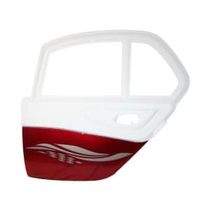 Dørside, venstre (metal rød/hvid)