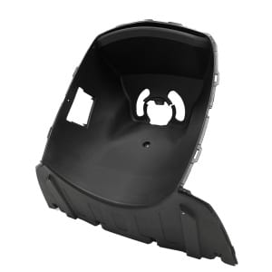 Skjold bag forhjul (sort plast)