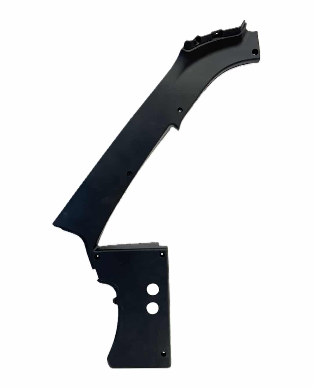 Skjold ved A-stolpe og trekant rude, højre (sort plast)