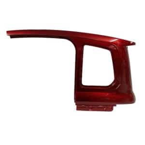 Skjold v/siderude, bag (venstre) (metal rød)